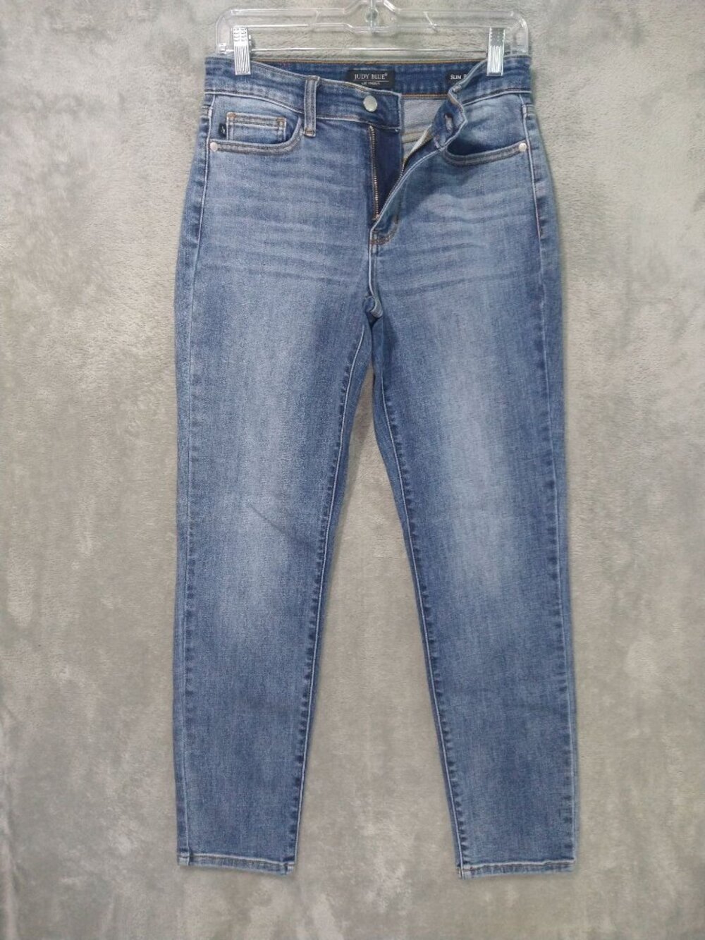 Judy Blue Jeans Womens 3/26 Denim Slim Fit Ankle Mid Rise Medium Wash Stretch